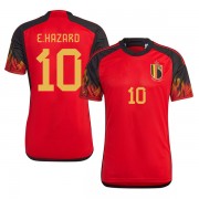 Equipaciones De Futbol Para Niños Bélgica Copa Mundial 2022 Eden Hazard 10 Camiseta Primera..